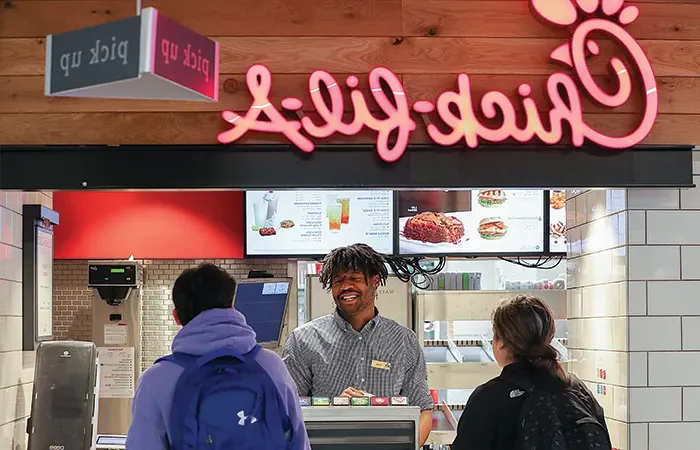 students are served at the union chick fil a